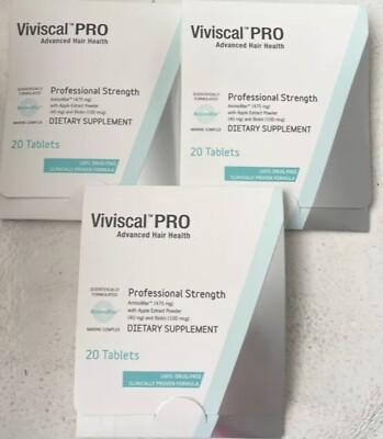 100%Authentic VIVISCAL PROFESSIONAL PRO Hair Growth 20x3= 60 Tablets Pills 2024
