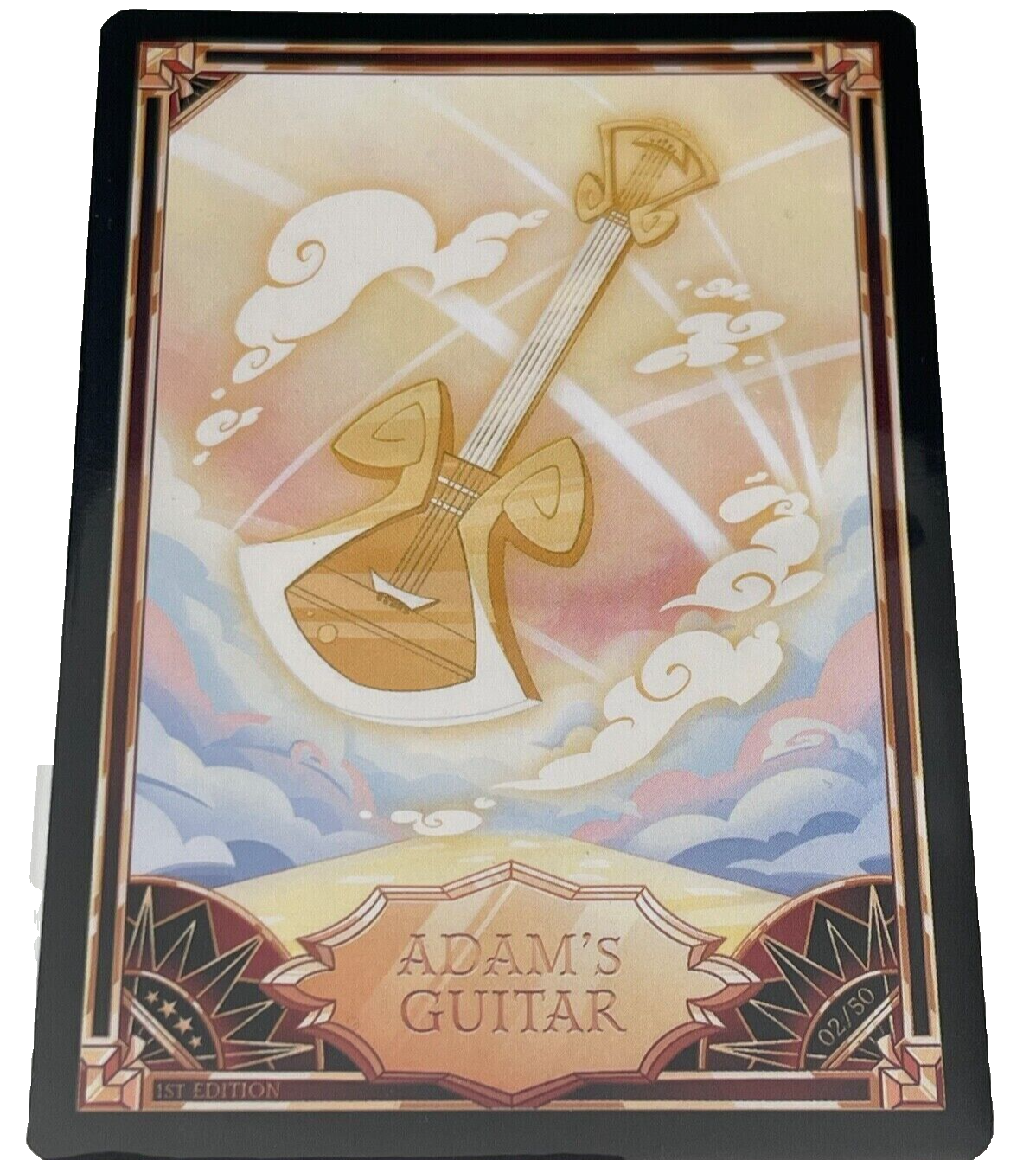 Hazbin Hotel Trading Card - ADAM'S GUITAR Ultra Rare 02/50 Hazbin Hotel Trading Card - ADAM'S GUITAR Ultra Rare 02/50