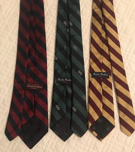 Lot of 3 Brooks Brothers Classic Boys Ties Kids Preppy Striped