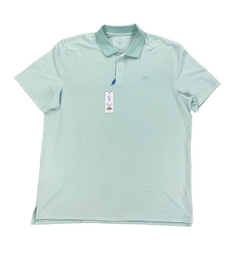 

НОВАЯ рубашка-поло Southern Tide Frederick в полоску, бирюзово-белая, мужская, размер , #8197, Зеленый, Frederick Stripe