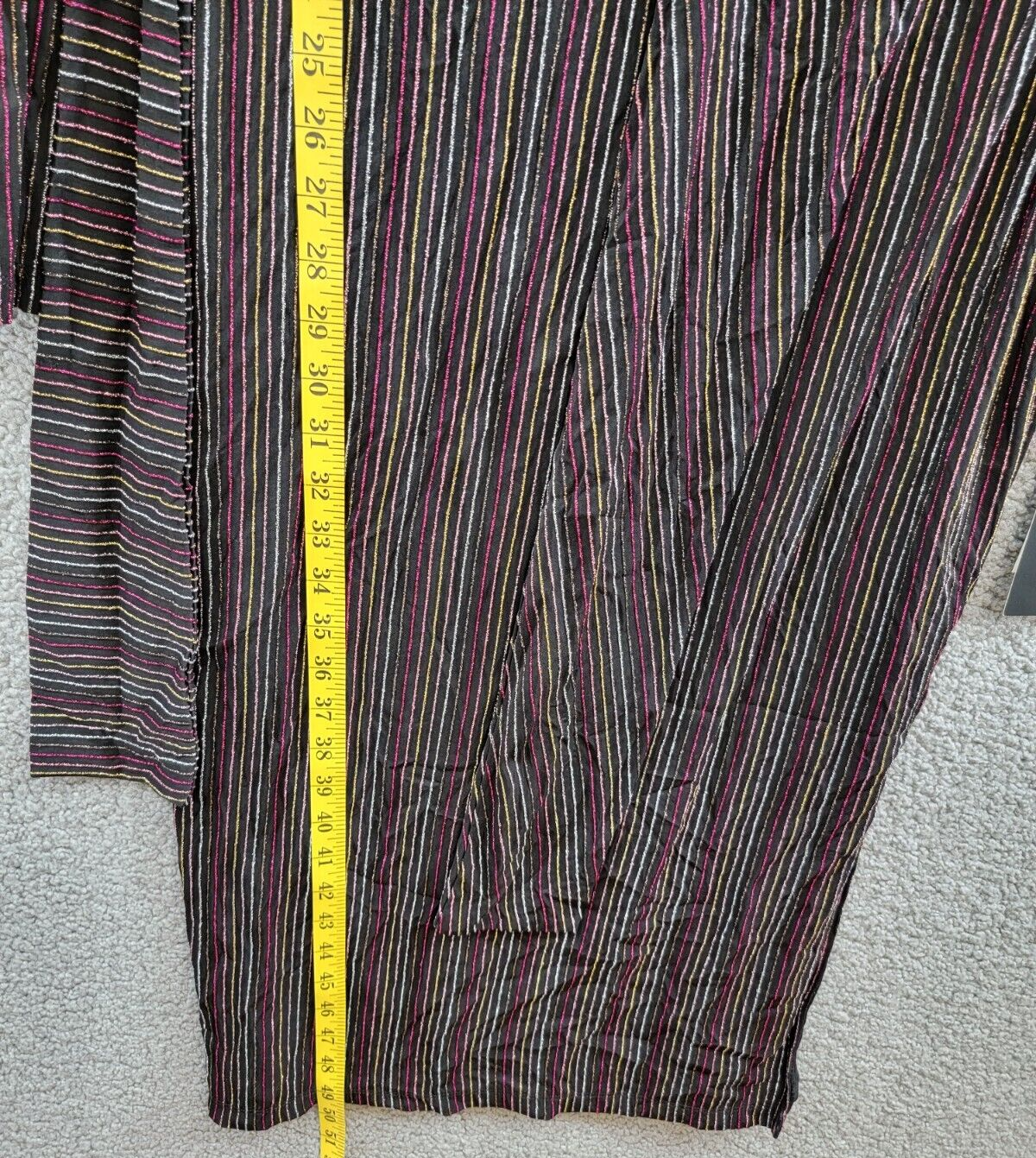 French Connection Paula Keyhole Midi Dress Women's L Black Multi Round Neckline - Picture 8 of 16