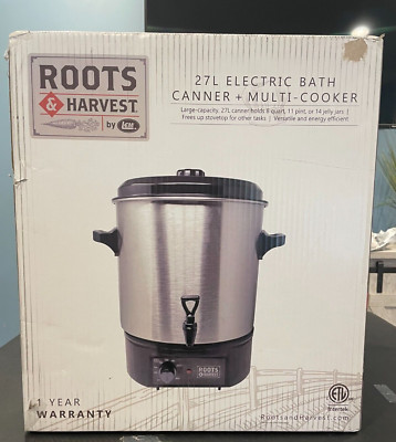 New Roots and Harvest by LEM Electric Bath Canner Fits 14 Jelly-size Jars