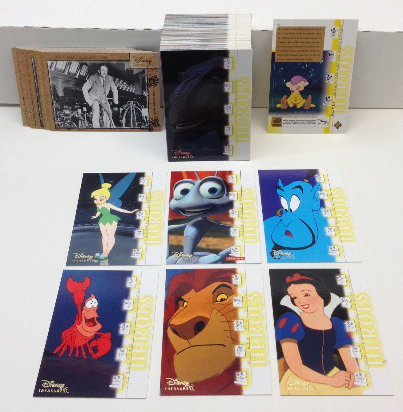 DISNEY TREASURES SERIES 1 Complete Card Set w/ WALT Subset