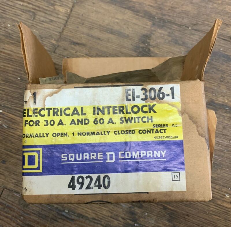 Square D Ei-306-1 49240 Electrical Interlock For 30a And 60a Switch New In Box