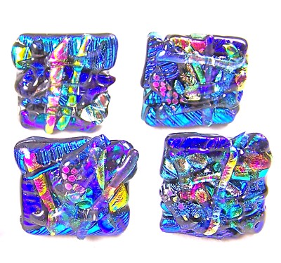 DICHROIC Glass Cabinet Knobs Drawer Pulls Shabby Chic Mosaic Kitchen Bathroom
