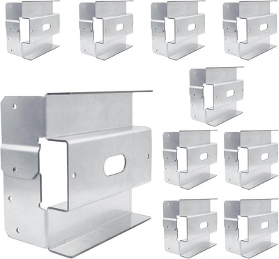 10Pcs 4X4 Post Base Anchor Concrete Deck Post Bracket Fit for Deck,Patio or Perg