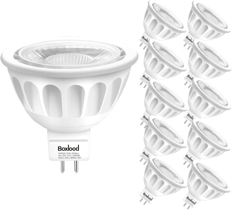 10Pack MR16 LED Light Bulbs, AC/DC12 Volt LED Spotlight Bulb