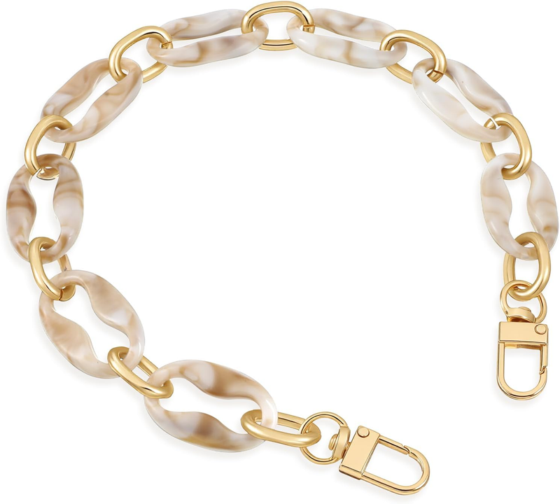 Oval Resin Purse Chain Strap, 40Cm/15.75" Acrylic Handbag Chain Straps Replaceme