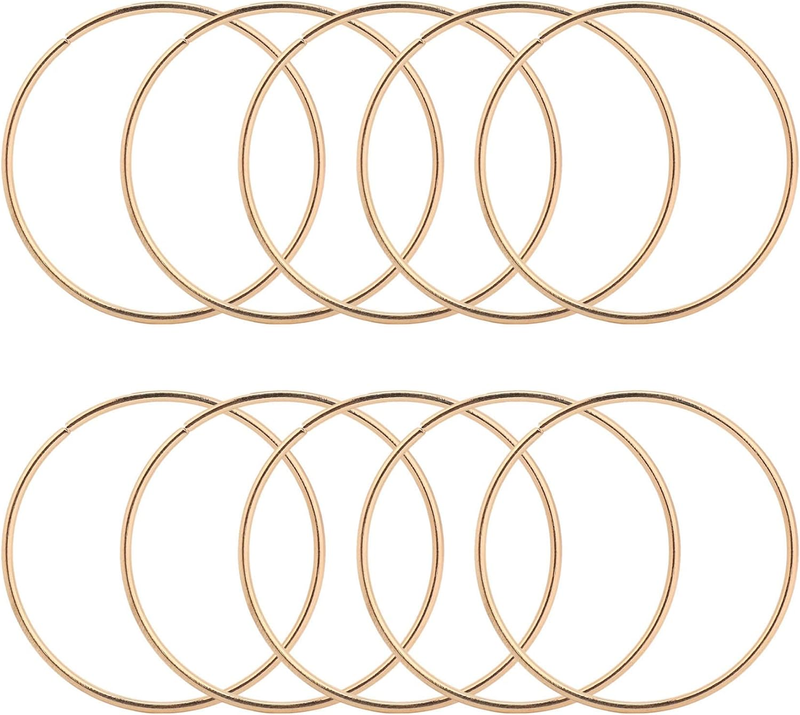 10 Pack 3 Inch Gold Dream Catcher Metal Rings Hoops Macrame Ring for Dreamcatche