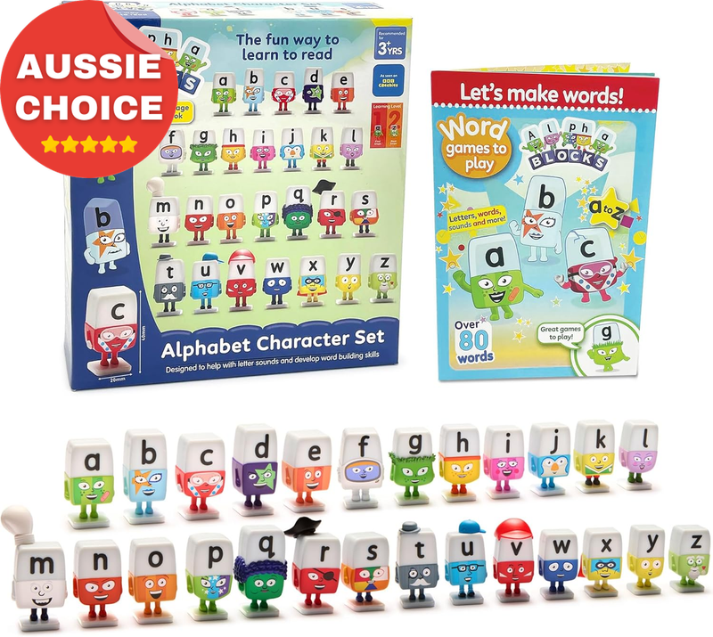 Alphabet Character Set Kids Learn to Read Interactive Activity Book 3+ Years