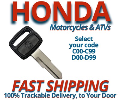 Honda Motorcycle ATV Keys Replacement Key cut to code C00-C99 D00-D99 