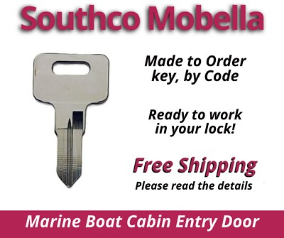 Southco Mobella Keys Marine Boat Cabin Entry Door Lock Key Cut by Code 901-960