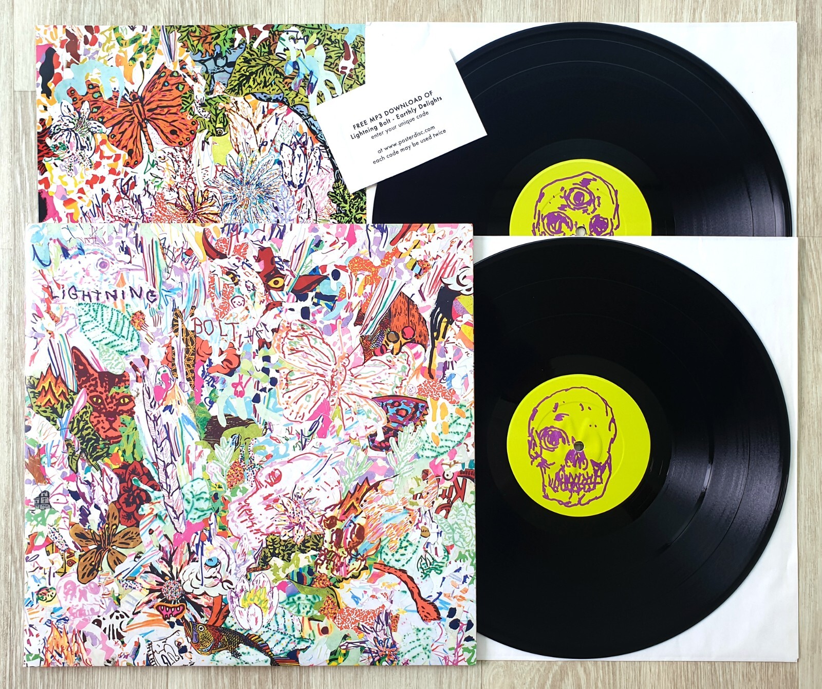 Lightning Bolt - Earthly Delights 2x LP 2009 Original US 1st