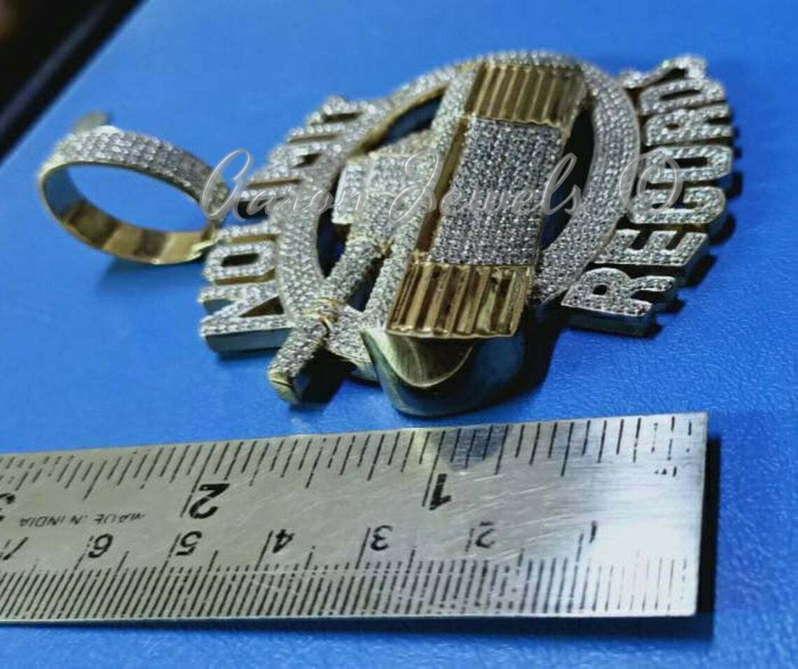 Pre-owned Handmade Men's 5.89ct Classic Pendant No Limit Vvs1 Moissanite Real Silver Passes Tester In White/colorless
