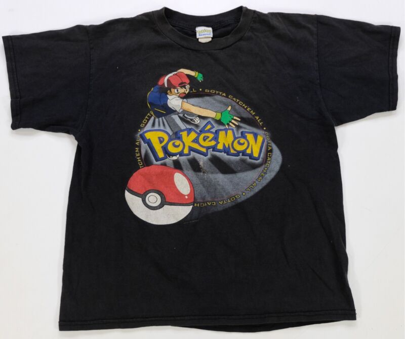Rare Vintage NINTENDO Pokemon Gotta Catch 'em All 1999 Ash T Rare Vintage NINTENDO Pokemon Gotta Catch 'em All 1999 Ash T