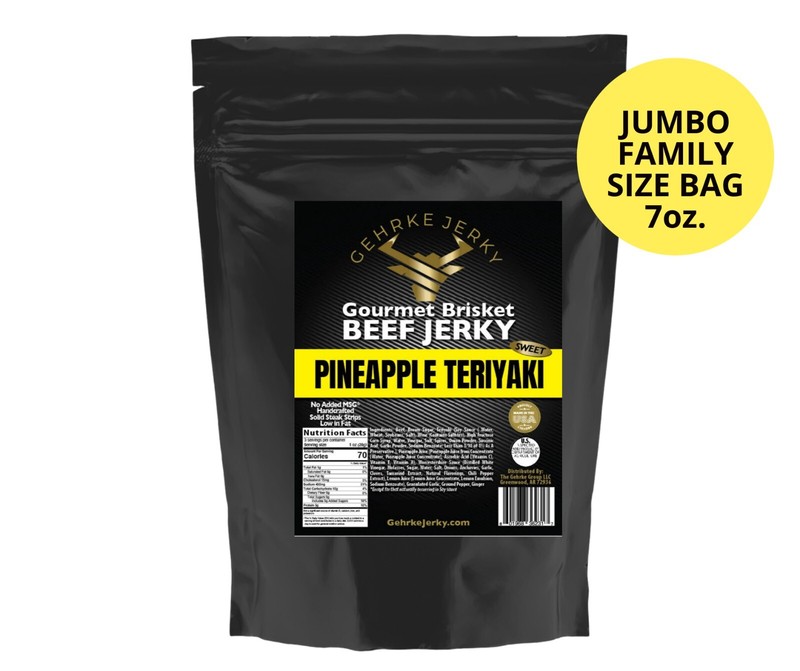 PREMIUM GOURMET BEEF BRISKET GEHRKE JERKY - Pineapple teriyaki 7
