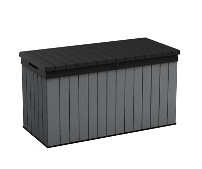 Keter Aufbewahrungsbox Darwin 150, graphit, 570 Liter, Auflagenbox Gartenbox Box