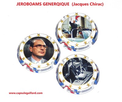3 JEROBOAMS GENERIQUES (Jacques Chirac) Contour Blanc