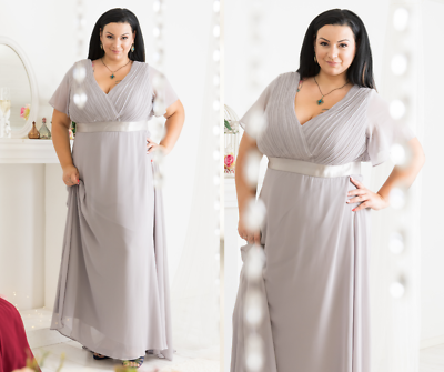 Plus size deals gray bridesmaid dresses