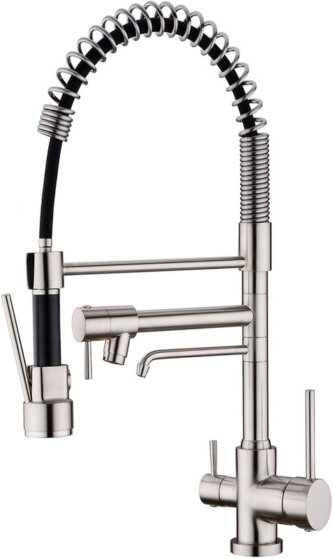 Delle Rosa Kitchen Faucet, 3 Way Drinking Water Faucet, Modern Kitchen Faucet