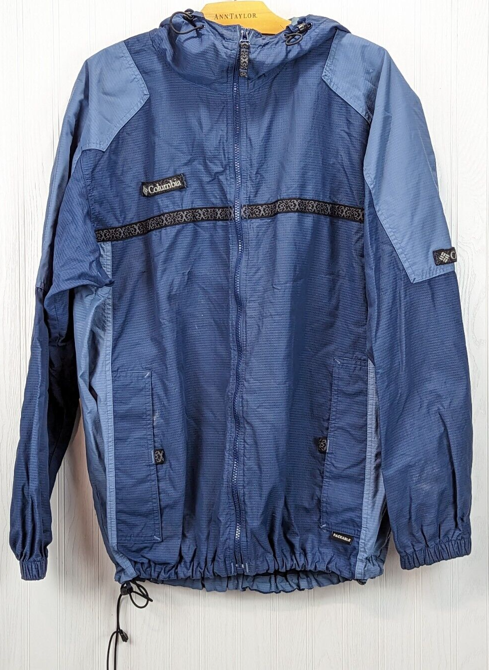 ジャケット・アウター 90s Columbia Nylon Anorak Jacket 90s Columbia Nylon Anorak Parka 黒青紫 M コロンビア