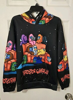 Among Us Imposter Youth Large Hoodie Pullover Impostor Gameplay 