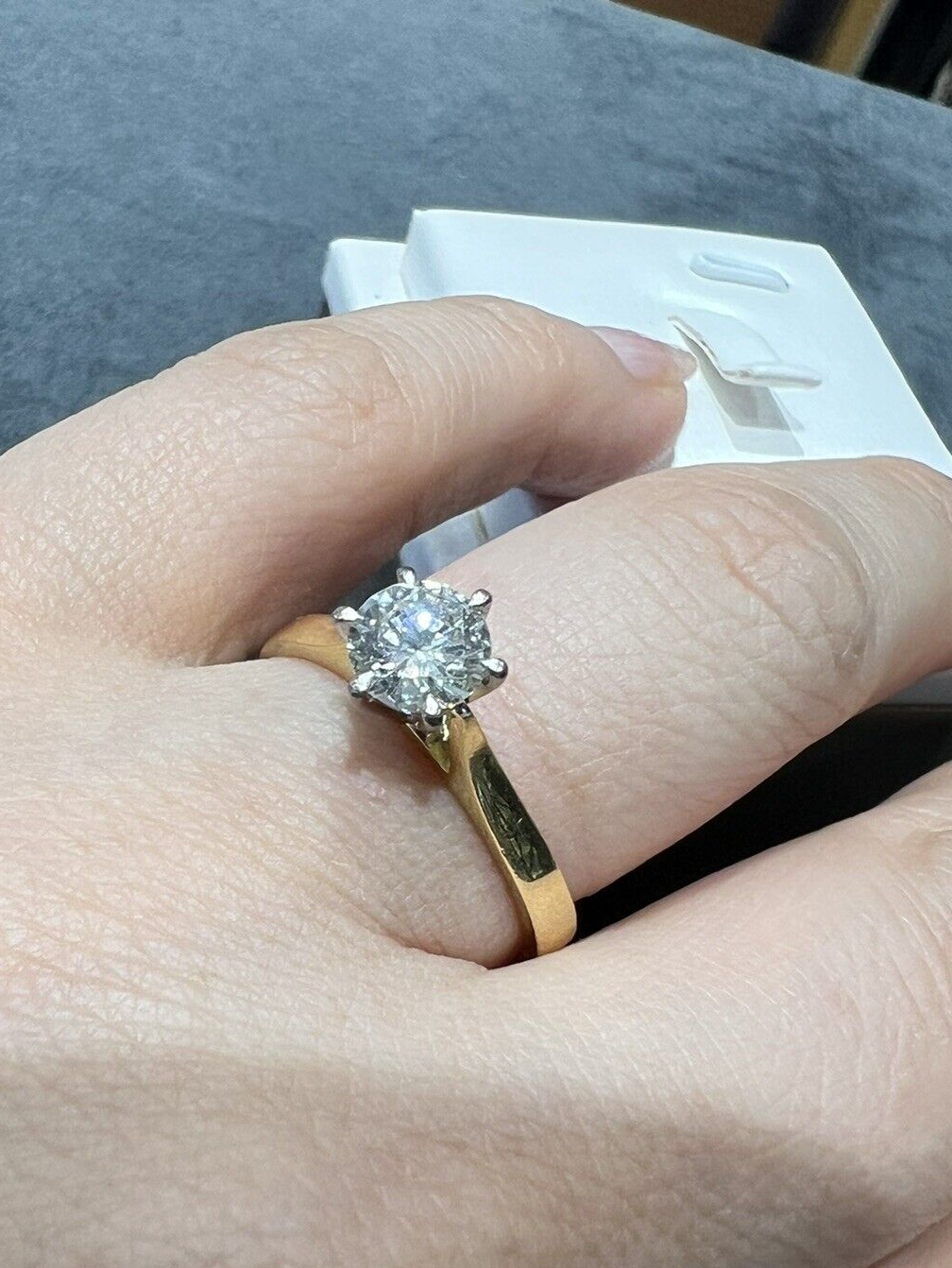 k１８/18k ring size 13/14 Solid Gold Ring in Lapis, 8/14/18K Band Inlaid With Chipped