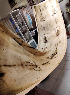 Shroud of Turin Jesus Full Fabric Print Vintage Antique Relic New Art Easter