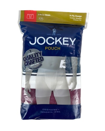 НОВЫЕ трусы-боксеры Jockey Pouch 2 H-Fly Cotton Stretch Classic Fit Mens Size 2XL