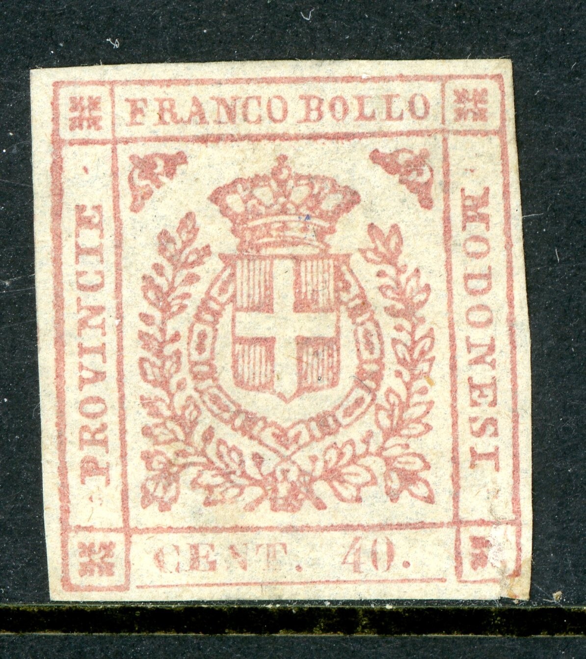 Italy 1859 Modena 40¢ Brown Rose Provisional Scott #13a Mint