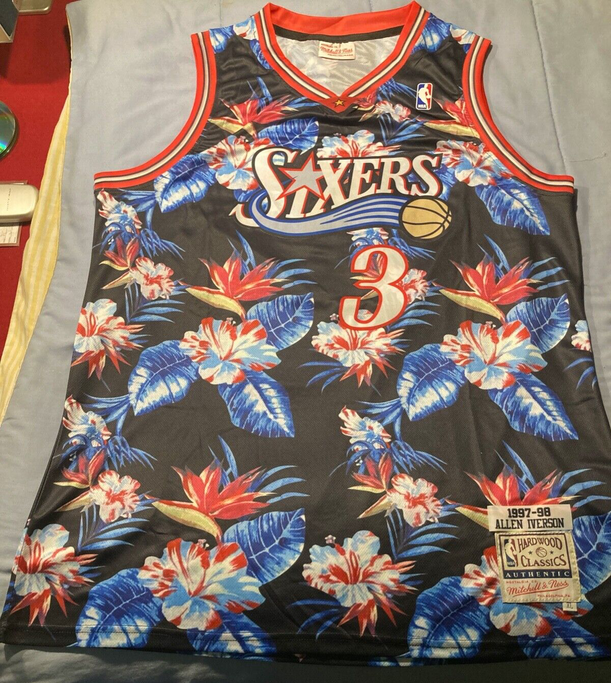 【新品】Mitchell & Ness Iverson タンクトップ 76ers Men's Mitchell & Ness Allen Iverson Red/Black Philadelphia
