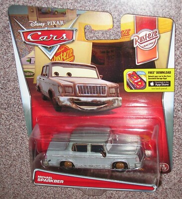 DISNEY PIXAR CARS MICHAEL SPARKBER RUST-EZE 6/12 NIP Mattel DHJ44
