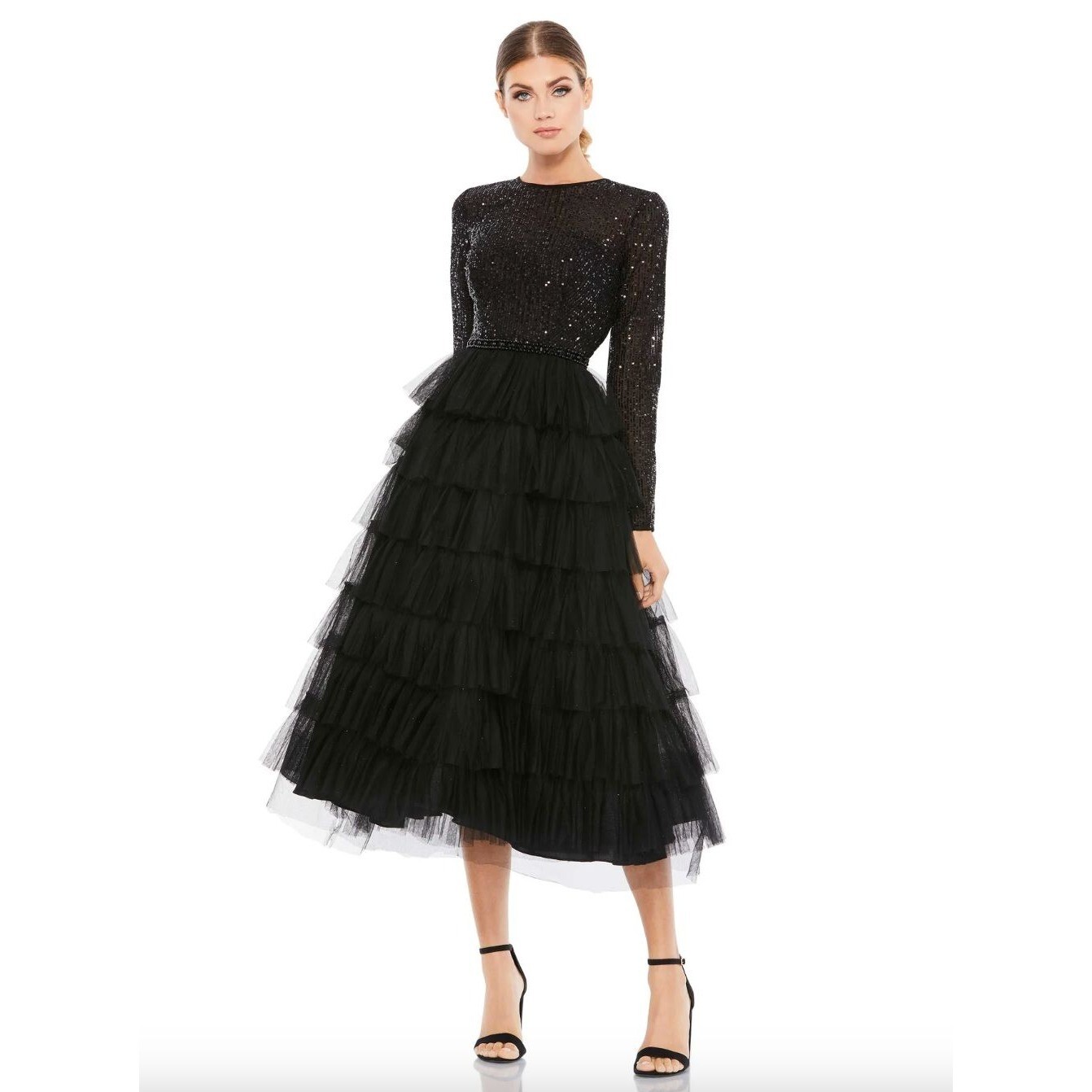 [Mac Duggal] ハイネックビジューシースドレス $_57.JPG?set_id=880000500F