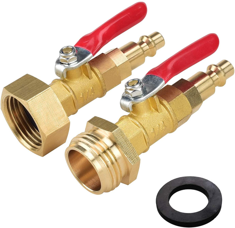 Blowout Adapter with 1/4" Quick Connect Plug and 3/4" Water Hose Threading,