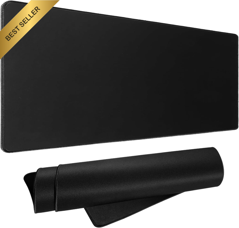 Extended Gaming Mouse Pad with Stitched Edges, Large Mousepad with Premium-Textu