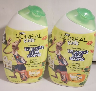 Loreal Kids Extra Gentle The Mayor's Melon Shampoo 9 oz x 2  