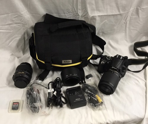 Nikon D5000 DSLR Camera (w/ VR AF-S DX 18-55mm and 55-200mm lens