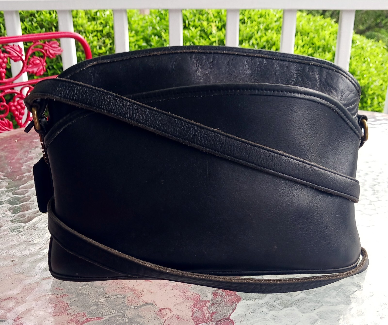 バッグ OLD COACH bag OLD COACH Shoulder Crossbody Bag Vintage Navy Made in USA