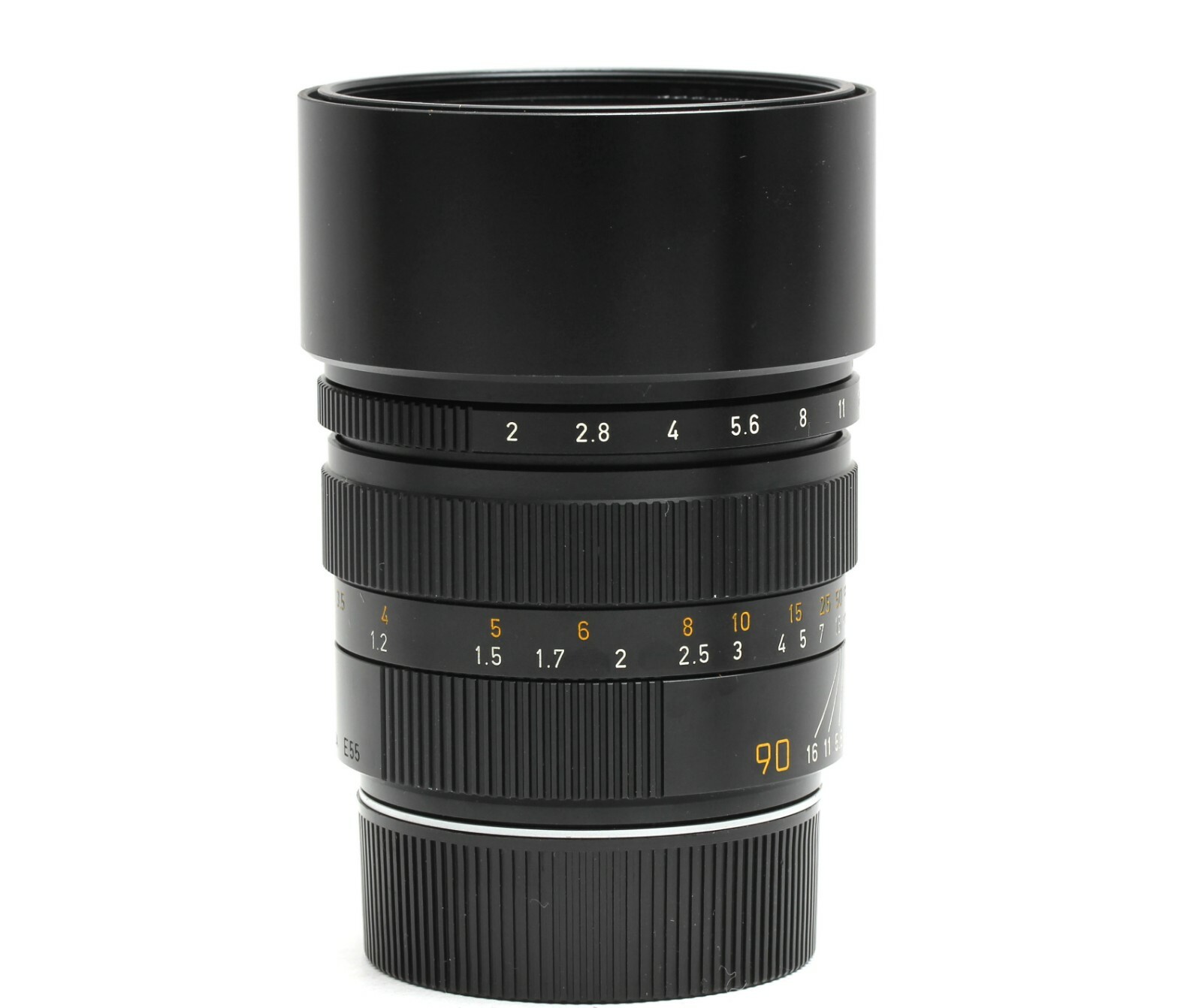 Leica Leitz 90mm f2 Summicron-M E55 Lens black with Uva filter
