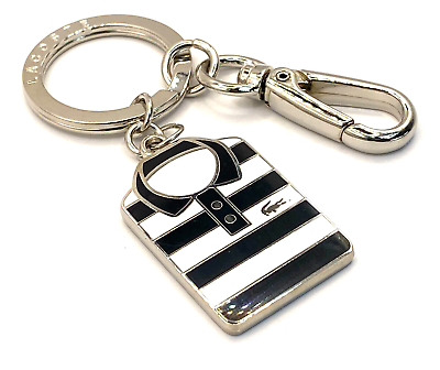 New Vintage LACOSTE L24 Enamel KEYRING KEY FOB Charm Polo Shirt