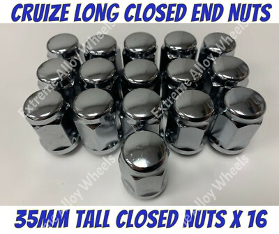 Alloy Wheel Nuts 35mm Tall x 16 M12x1.5 Kia Picanto Pregio Pro Ceed Rio Sedona