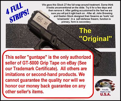 GT-5000 Grip Tape (4 Strips) for guns, cell phones, tools - anything!    