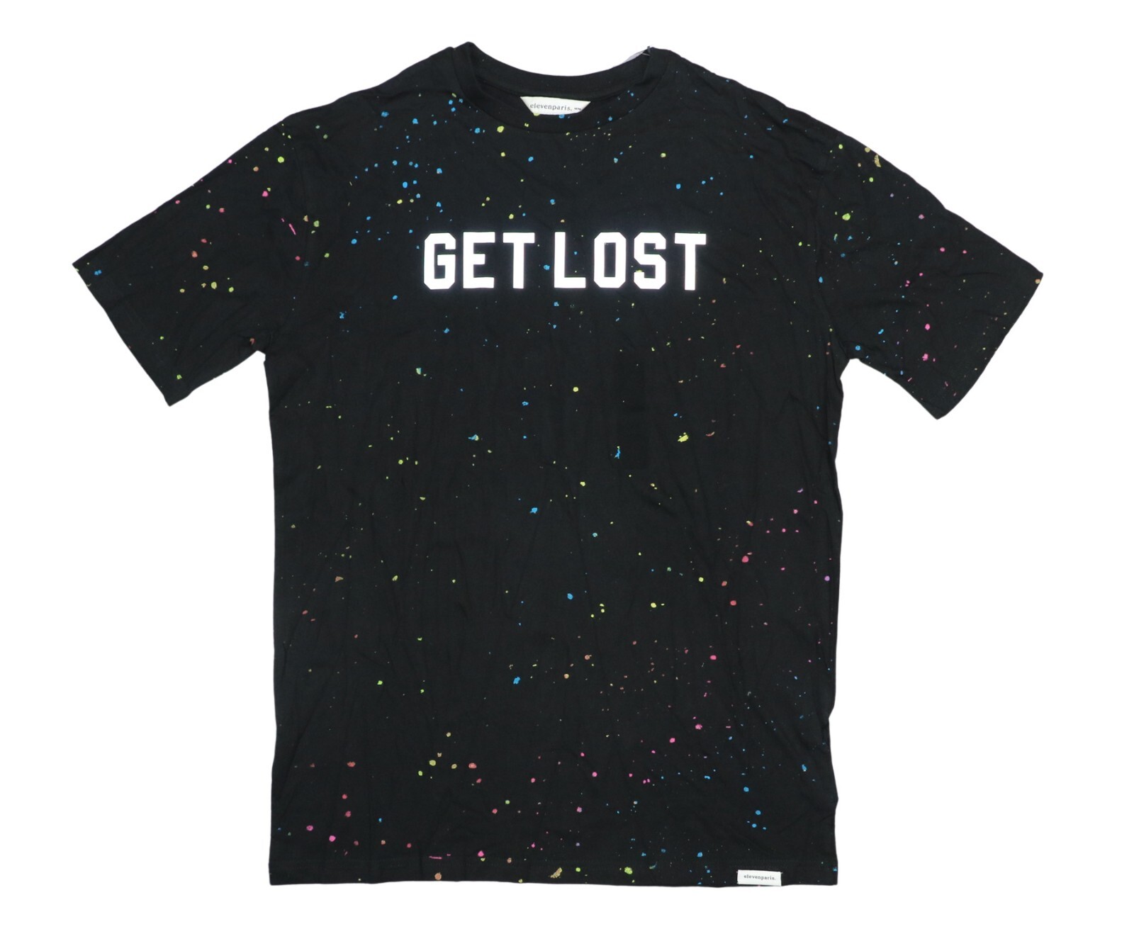 Eleven Paris Get Lost Paint Splatter Crew Neck Short Sleeve