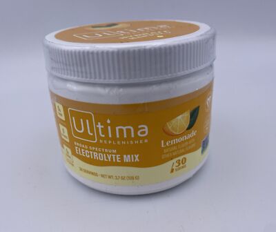 Ultima Replenisher Electrolyte Powder Mix LEMONADE 30 servings NonGMO Exp 4/2025