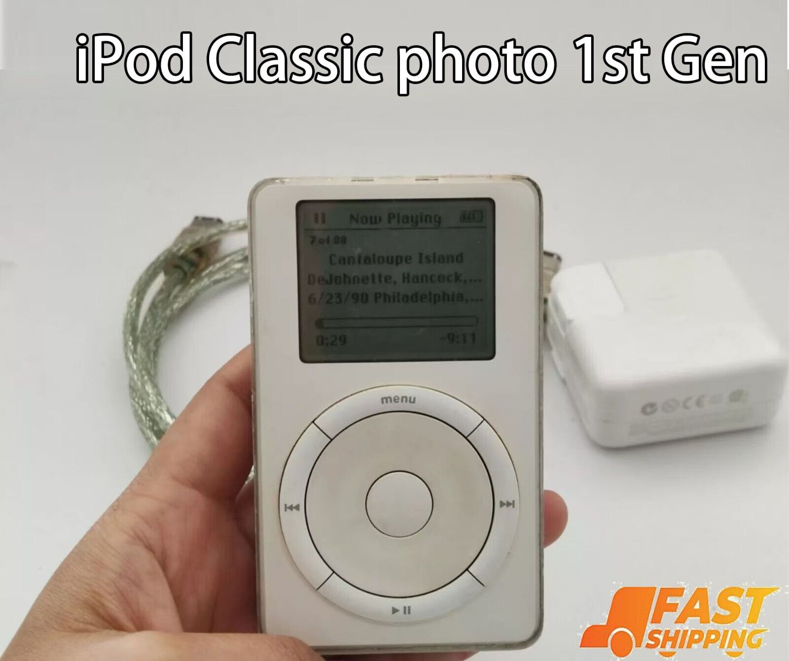 Apple iPod Classic 1st Generation White 5GB Scroll Wheel M8541 | eBay