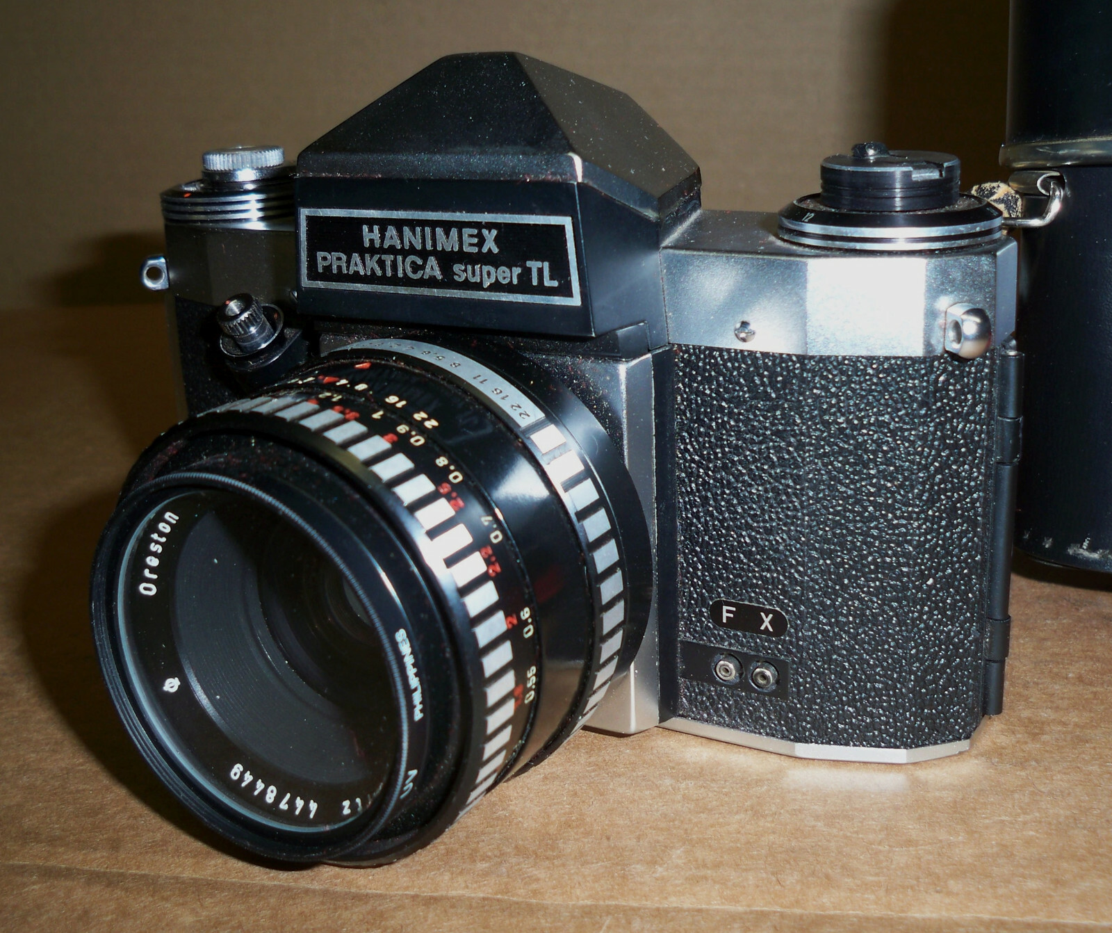 HANIMEX PRAKTICA SUPER TL 35MM CAMERA Works Oreston Meyer Lens With Case