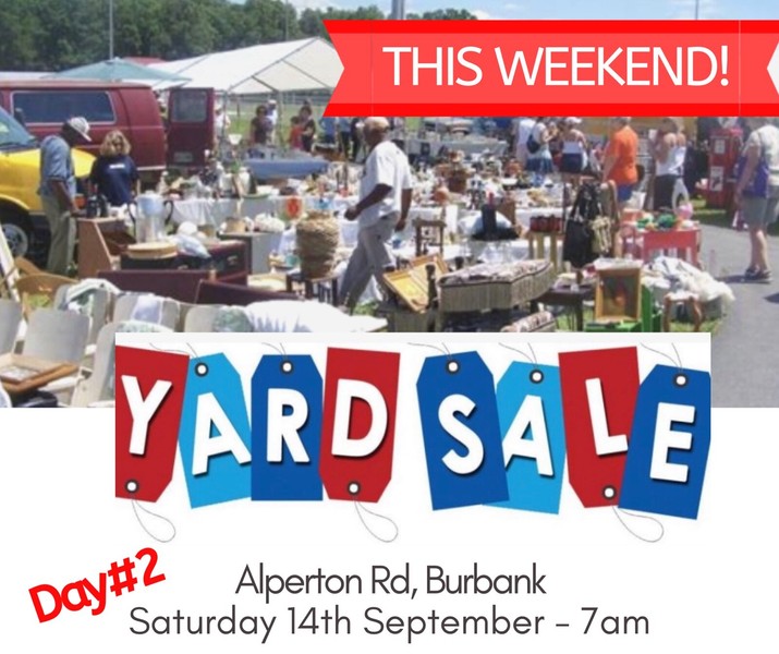 Saturday 14th Sept Burbank Garage Sale Garage Sale