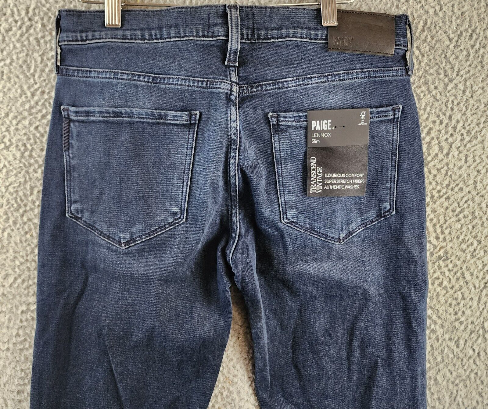 PAIGE Lennox Slim Fit Jeans Men's 30 Egan Faded Finish Denim Button Zip Closure - Picture 13 of 15