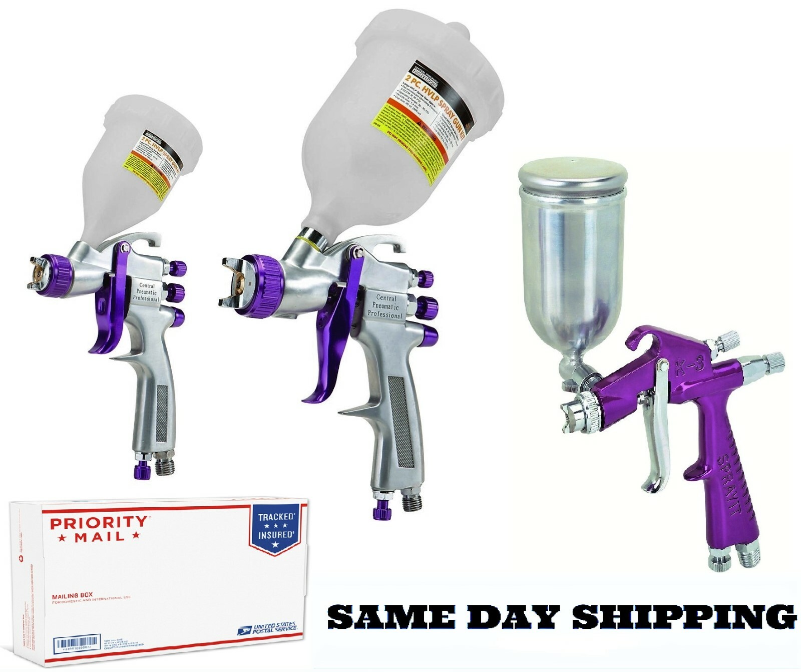 Hvlp Spray Gun Kit >> Details About 3 Pc Professional Automotive Hvlp Spray Gun Kit W Free Air Compressor Gauge Hvlp Spray Gun Kit >> Details About 3 Pc Professional Automotive Hvlp Spray Gun Kit W Free Air Compressor Gauge
