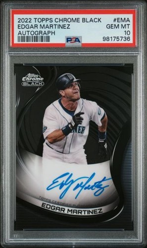 2022 Topps Chrome Black #CBA-EMA Edgar Martinez PSA 10 GEM